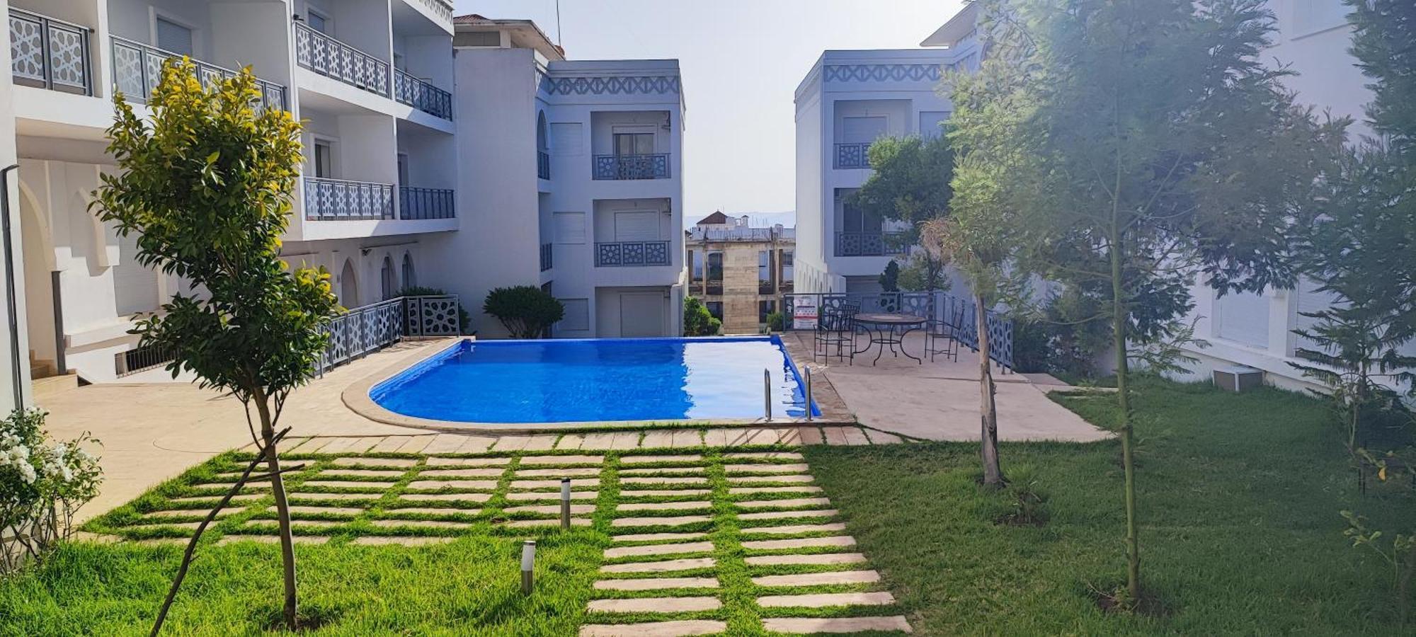 Magnifique Appartement De Standing A Tanger Avec Vue Sur Mer Et Acces Piscine Exterior foto